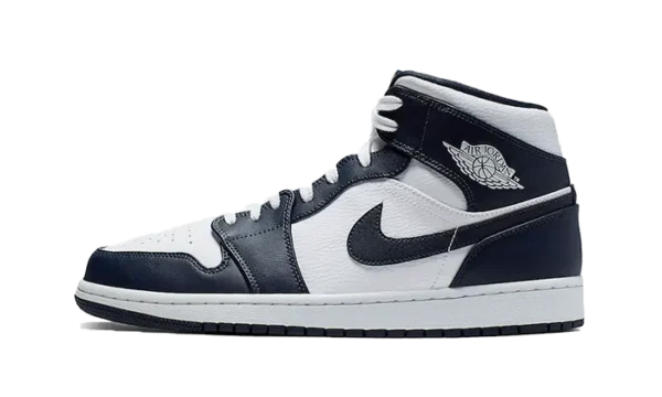 Nike Air Jordan 1 Mid White Metallic Gold Obsidian