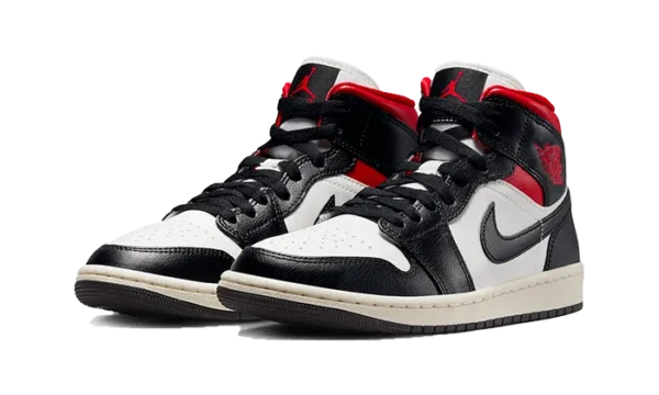 Nike Air Jordan 1 Mid Black Gym Red