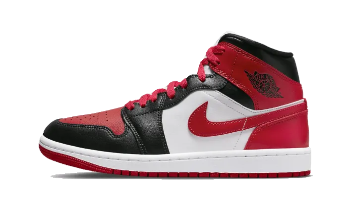 Miniatura Nike Air Jordan 1 Mid White Bred Toe