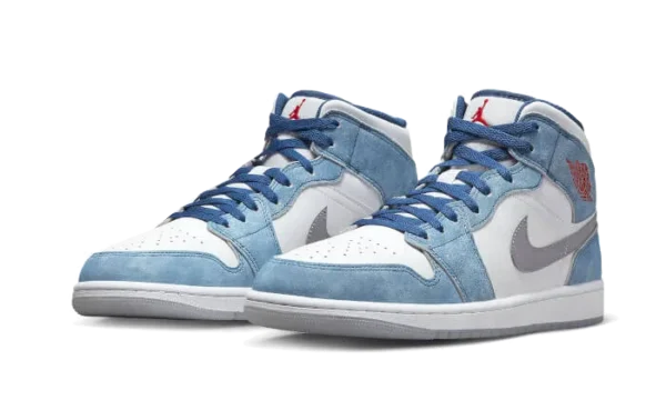 Nike Air Jordan 1 Mid French Blue Fire Red