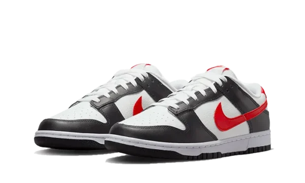 Nike Dunk Low Black White Red